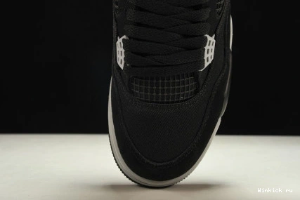 Canvas” 4 Jordan Air “Black 0919